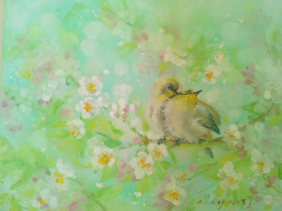 Верба акварель