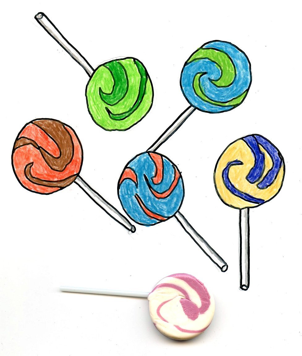 Конфета рисунок карандашом