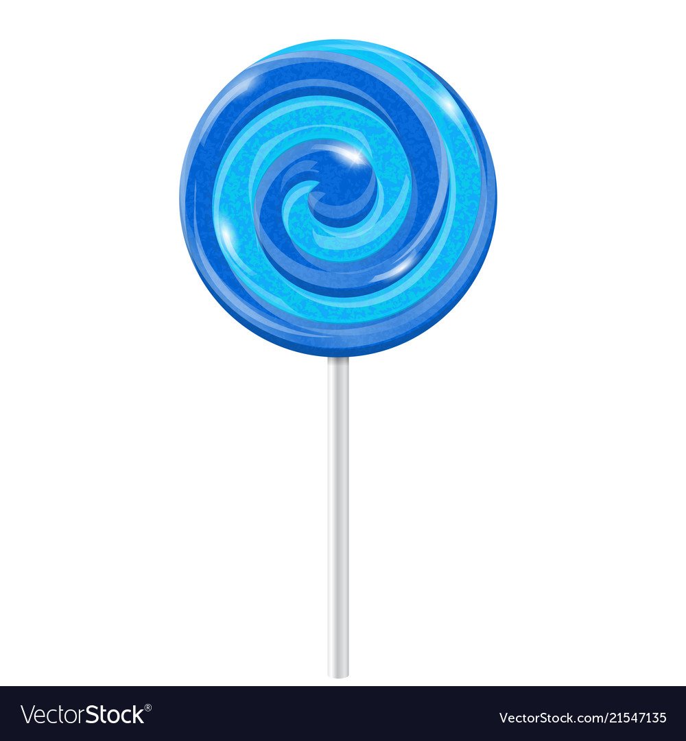 Карамель на палочке голубая