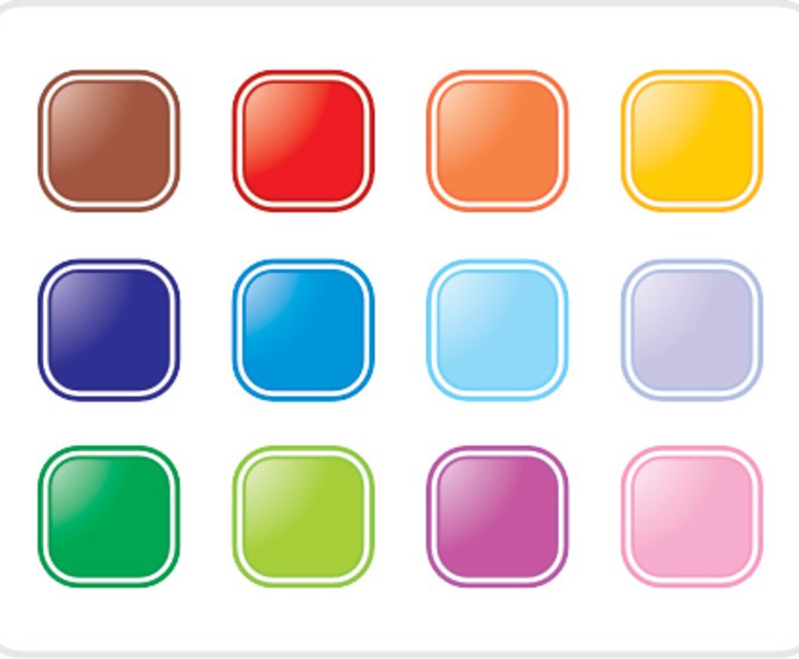 Цветные кнопки квадратные