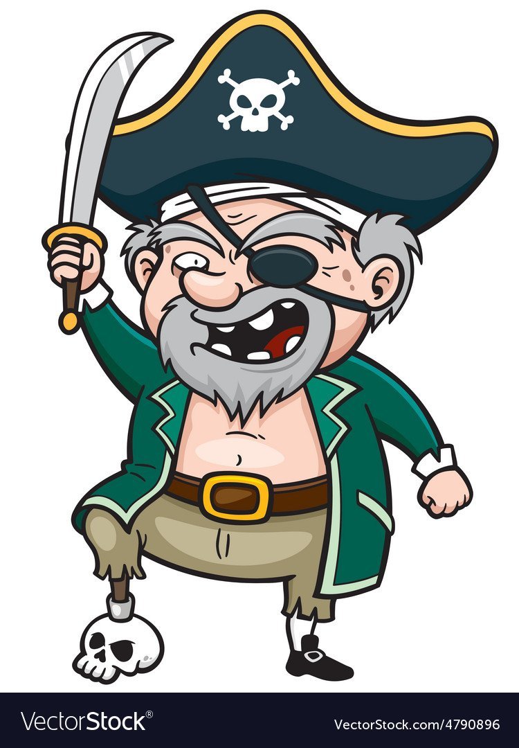 Смешной пират рисунок