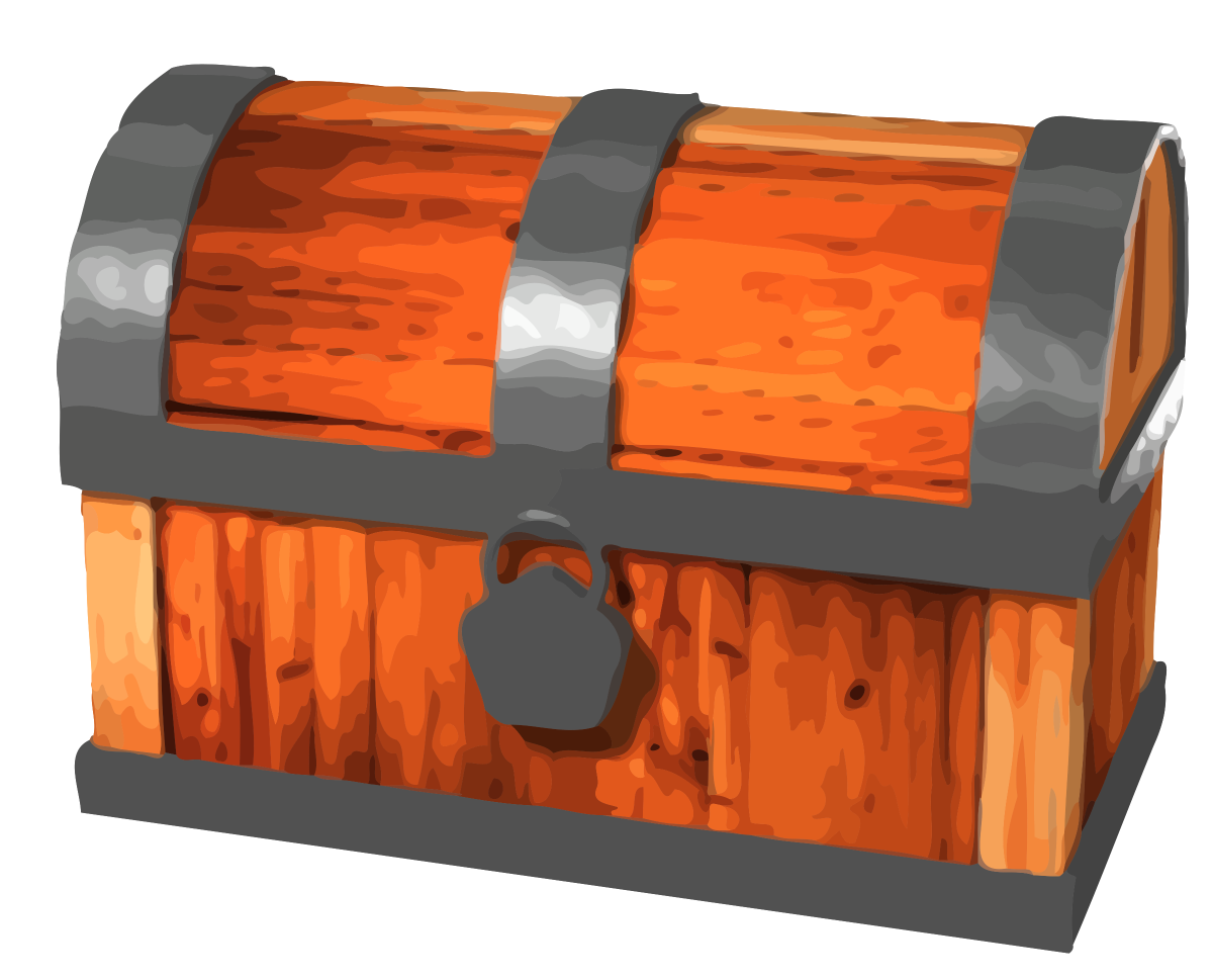 Открытый сундук со всех сторон рисунок