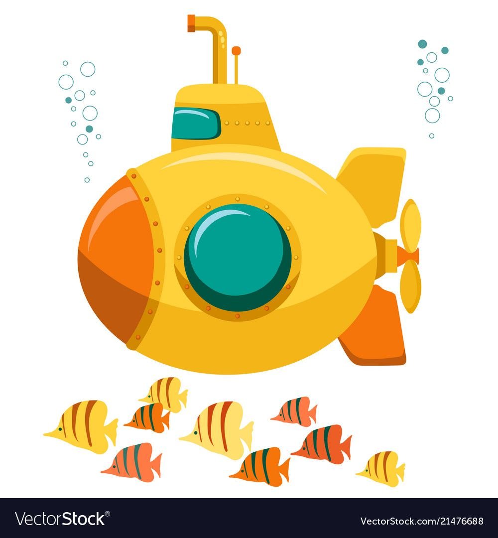 Подводная лодка Батискаф вектор