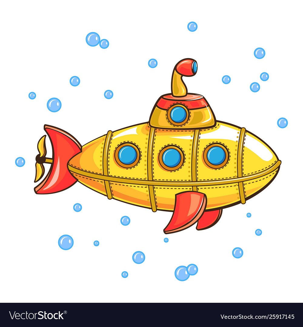 Подводная лодка Батискаф вектор