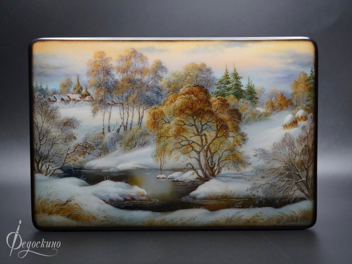 Федоскино лаковая миниатюра панно