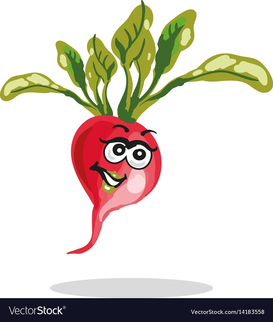 Редис с рожицей