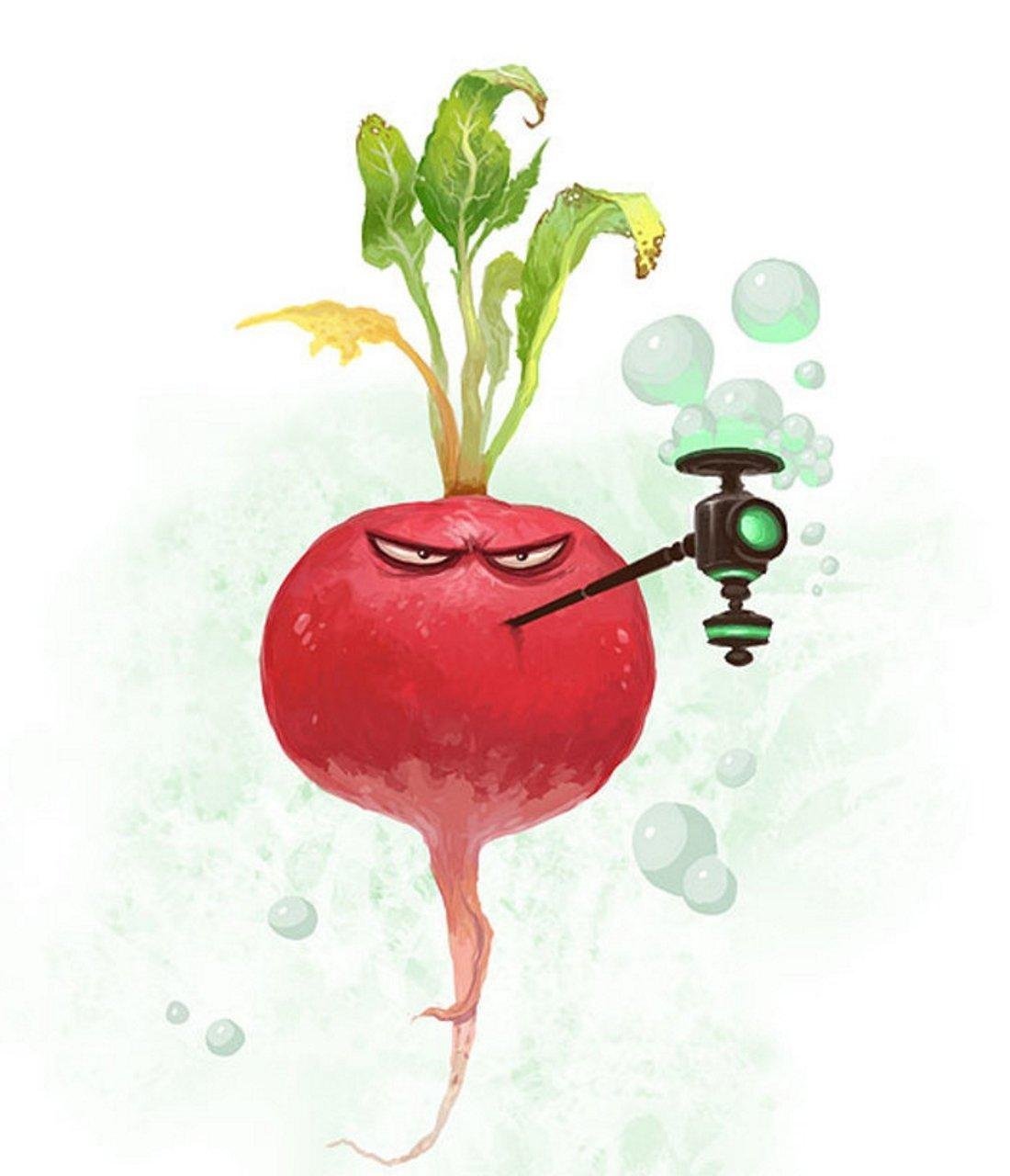 Маска редиска для детей на голову