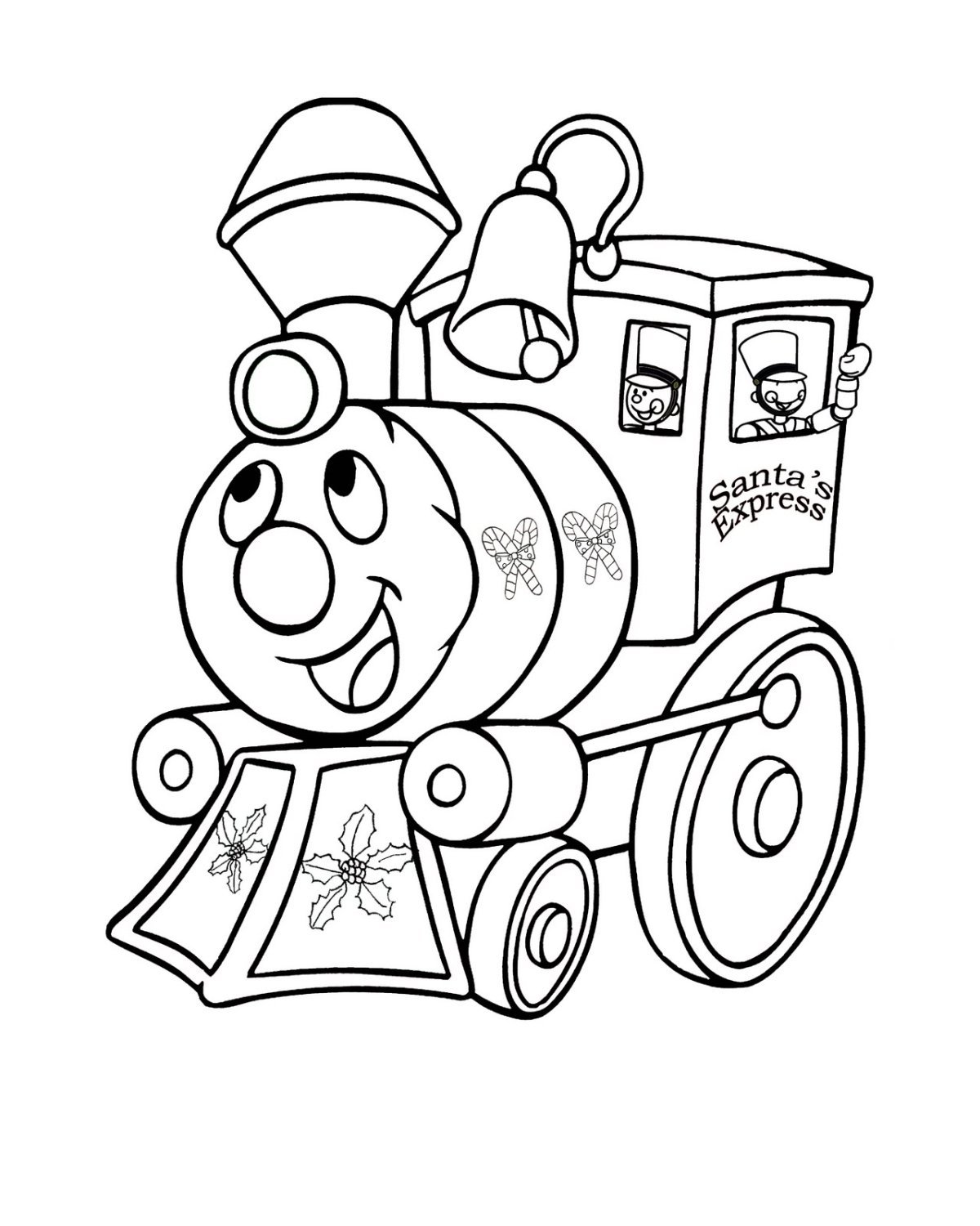 Раскраска паровозик