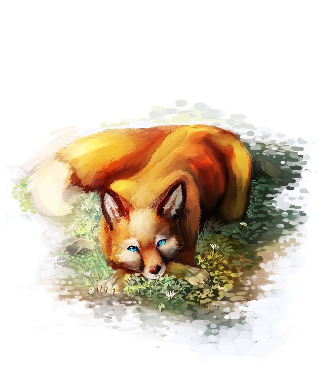 Лиса рисунок для детей