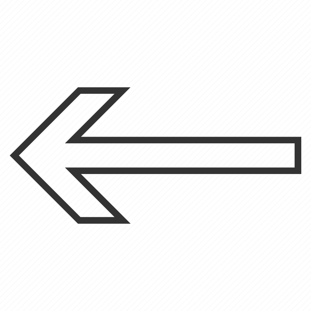 Белая стрелка влево на прозрачном фоне