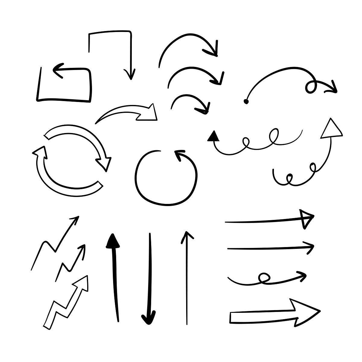 Стрелка рисованная от руки