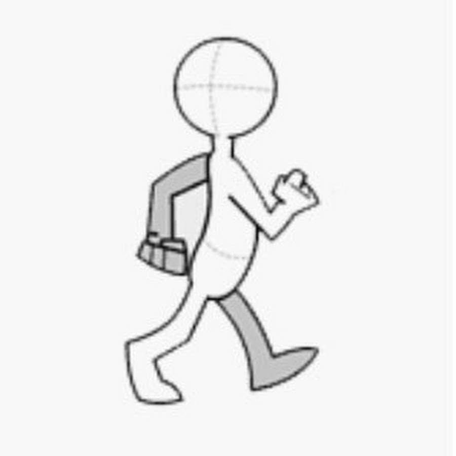 Идущий человек без фона