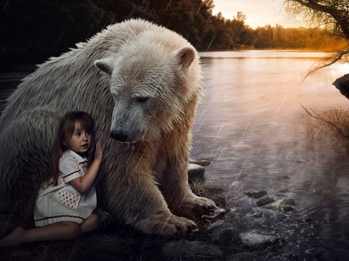 Девочка и медведь