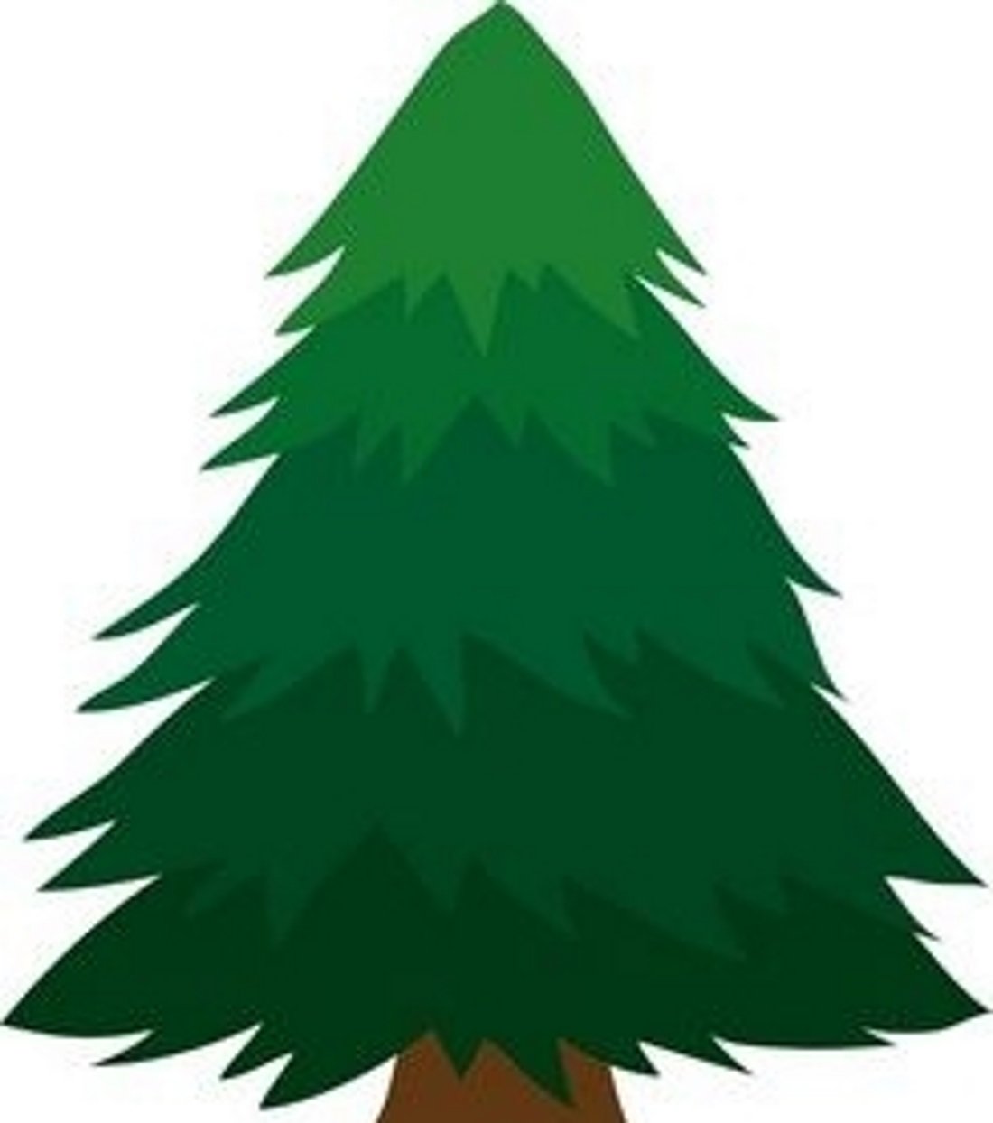 Елка зеленая мультяшная