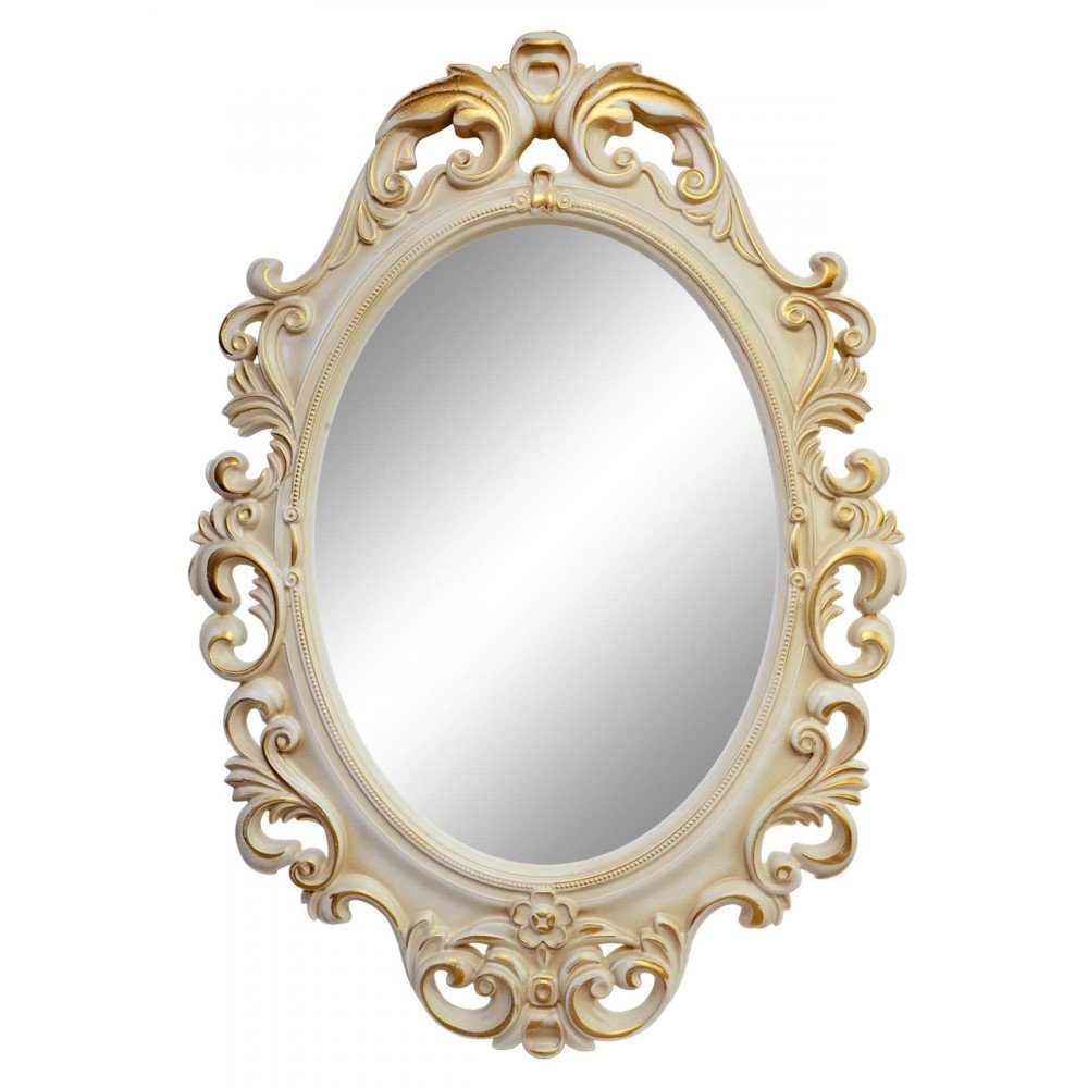 Зеркало овальное Bontempi белая рама