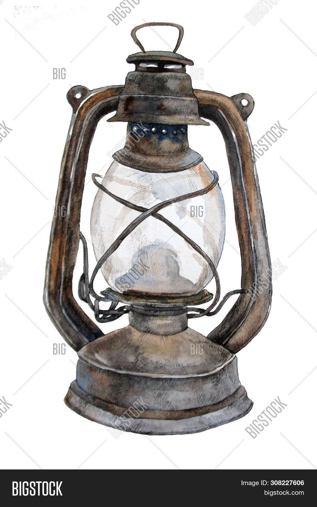Керосиновая лампа набросок