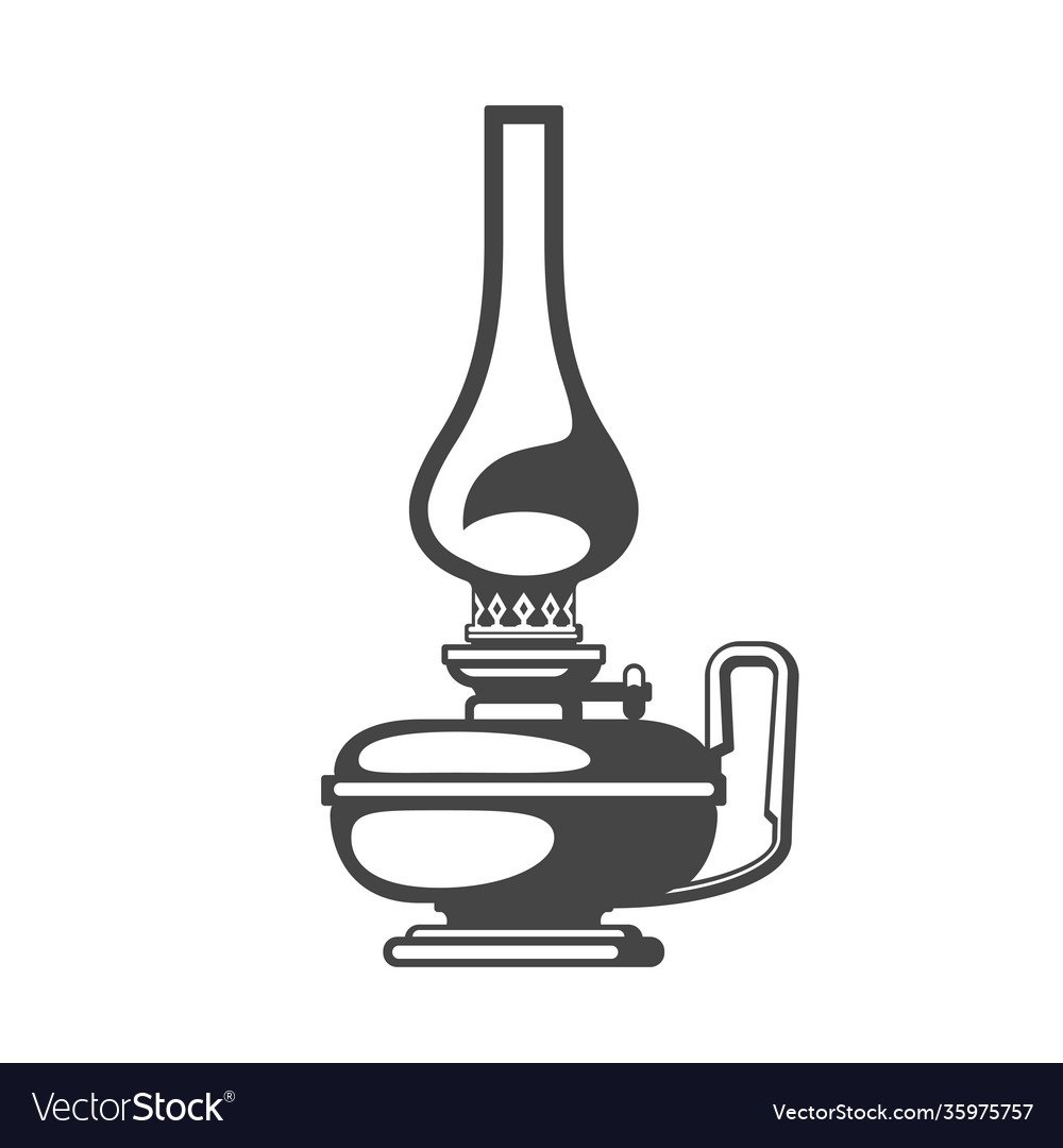 Раскраска керосиновая лампа для детей