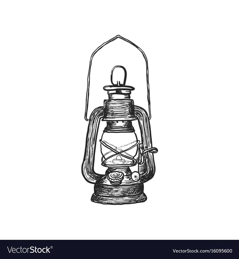 Керосиновая лампа карандашом