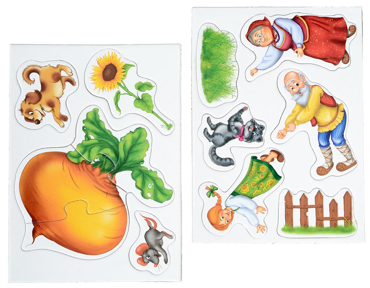 Герои сказка Репка раскраска для детей