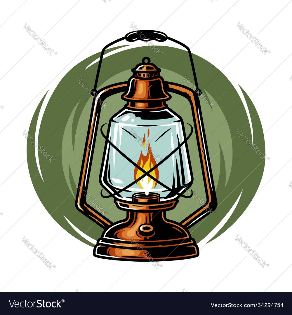Керосиновая лампа раскраска