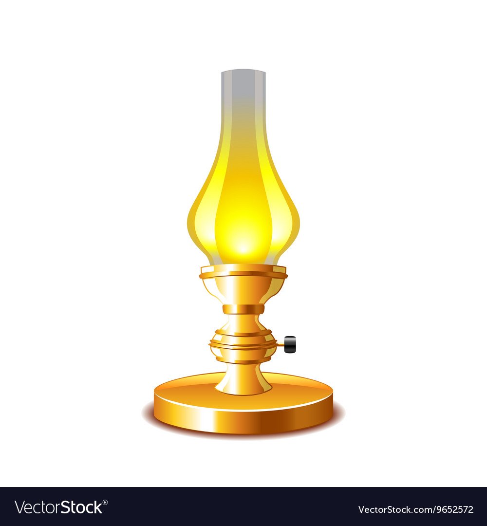 Лампа керосинка вектор