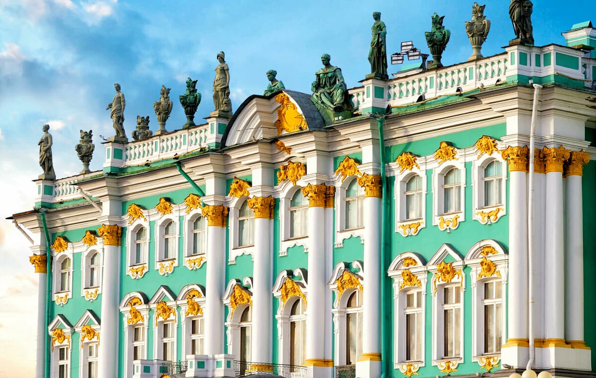 Зимний дворец с названиями элементов