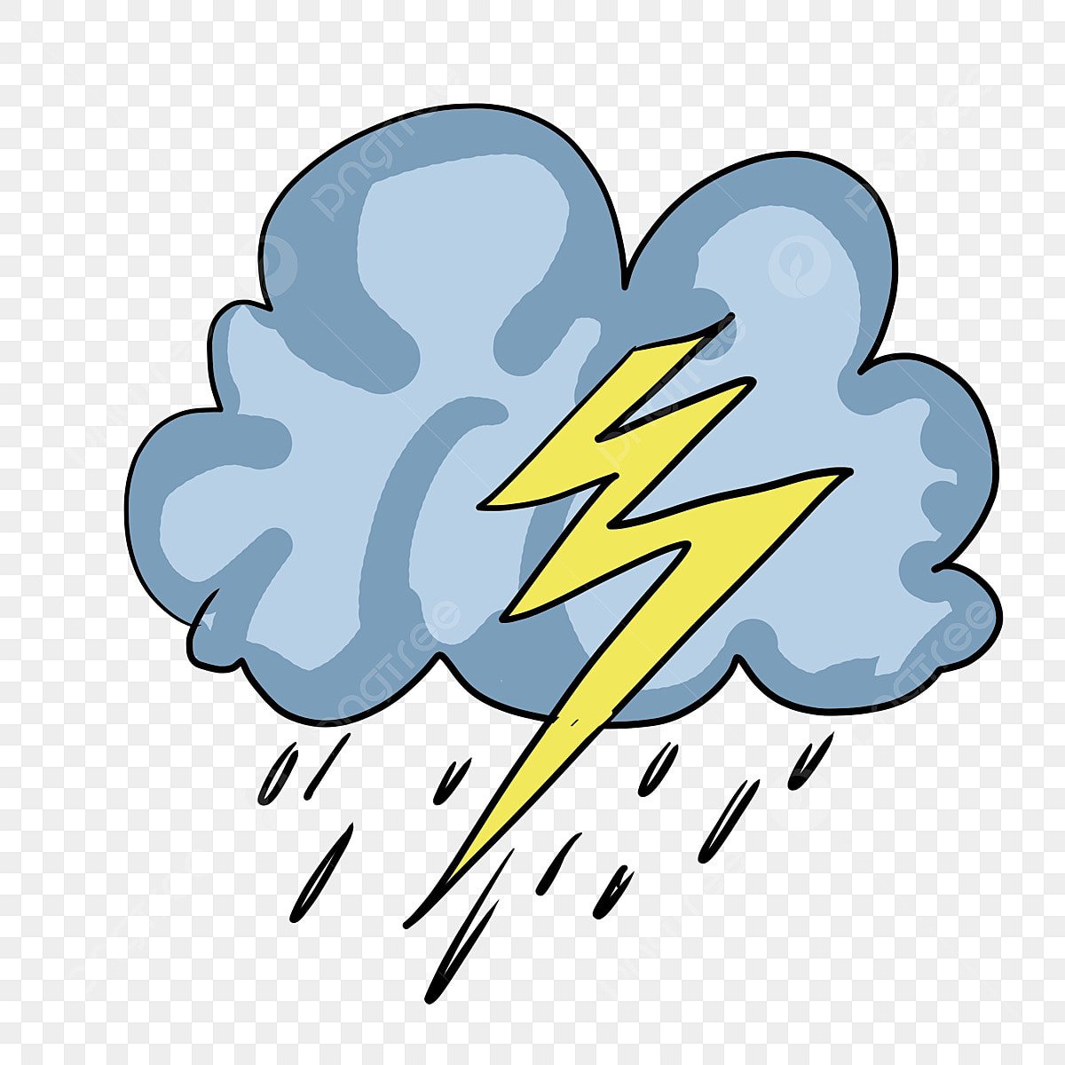 Тучка с молнией для детей