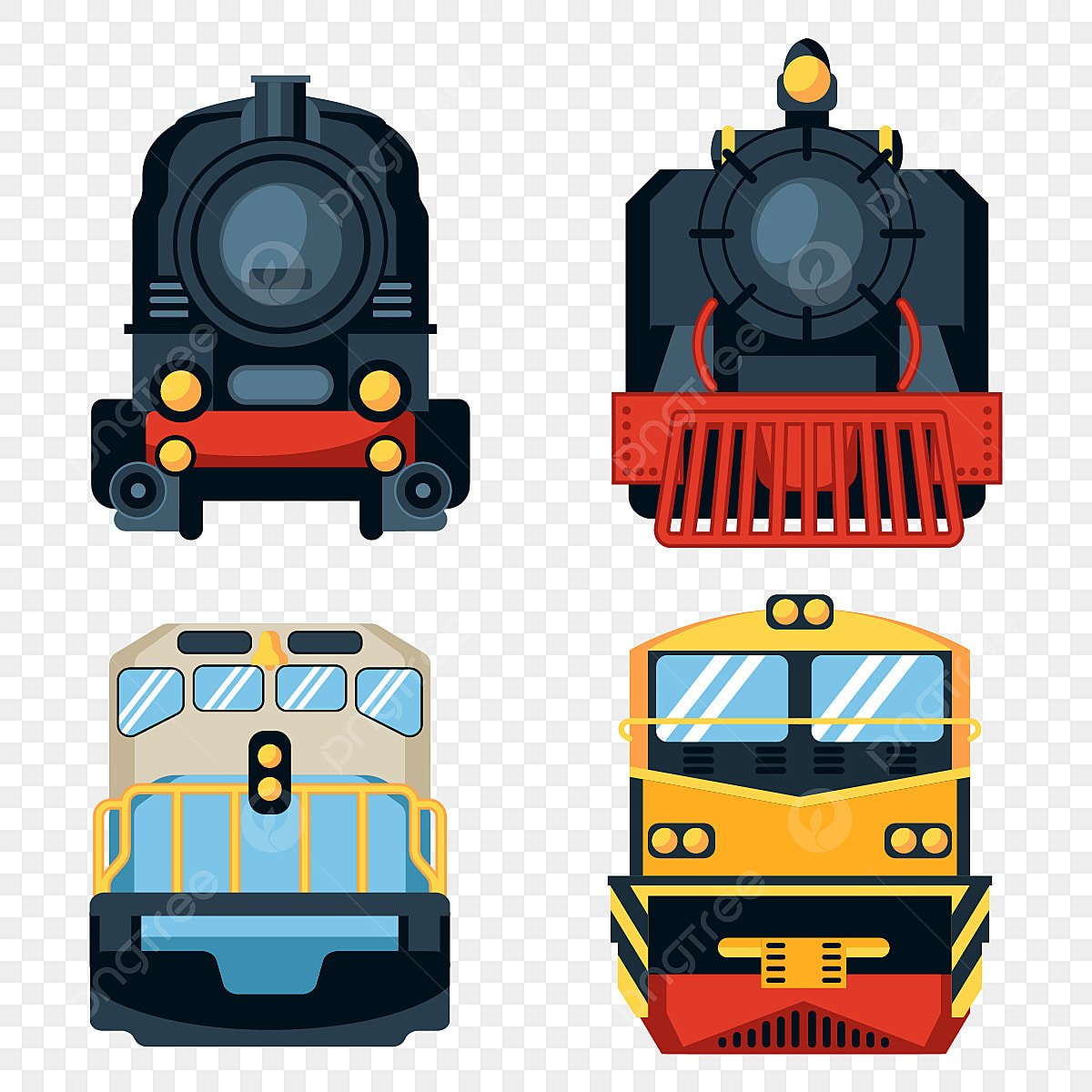 Поезд вектор Локомотив сбоку