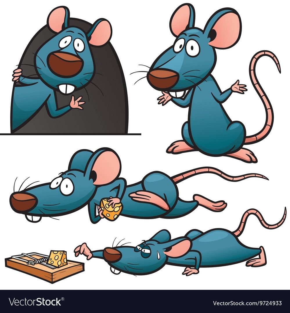 Крыса в мультяшном стиле