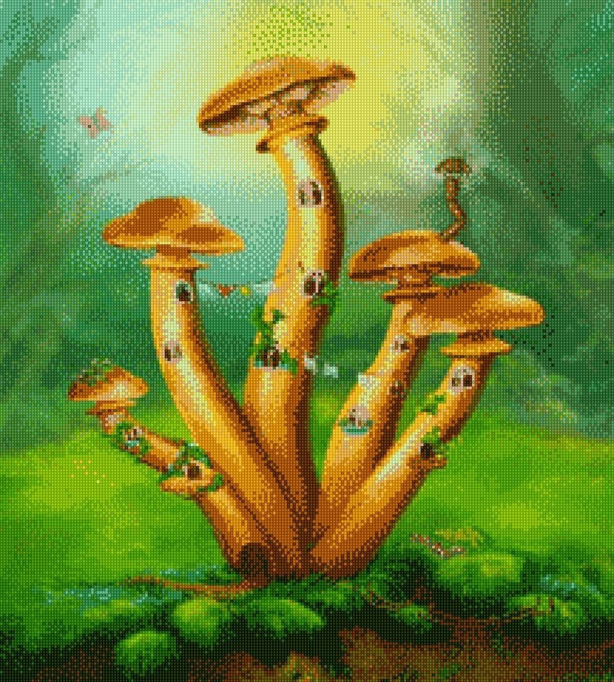 Опята акварель