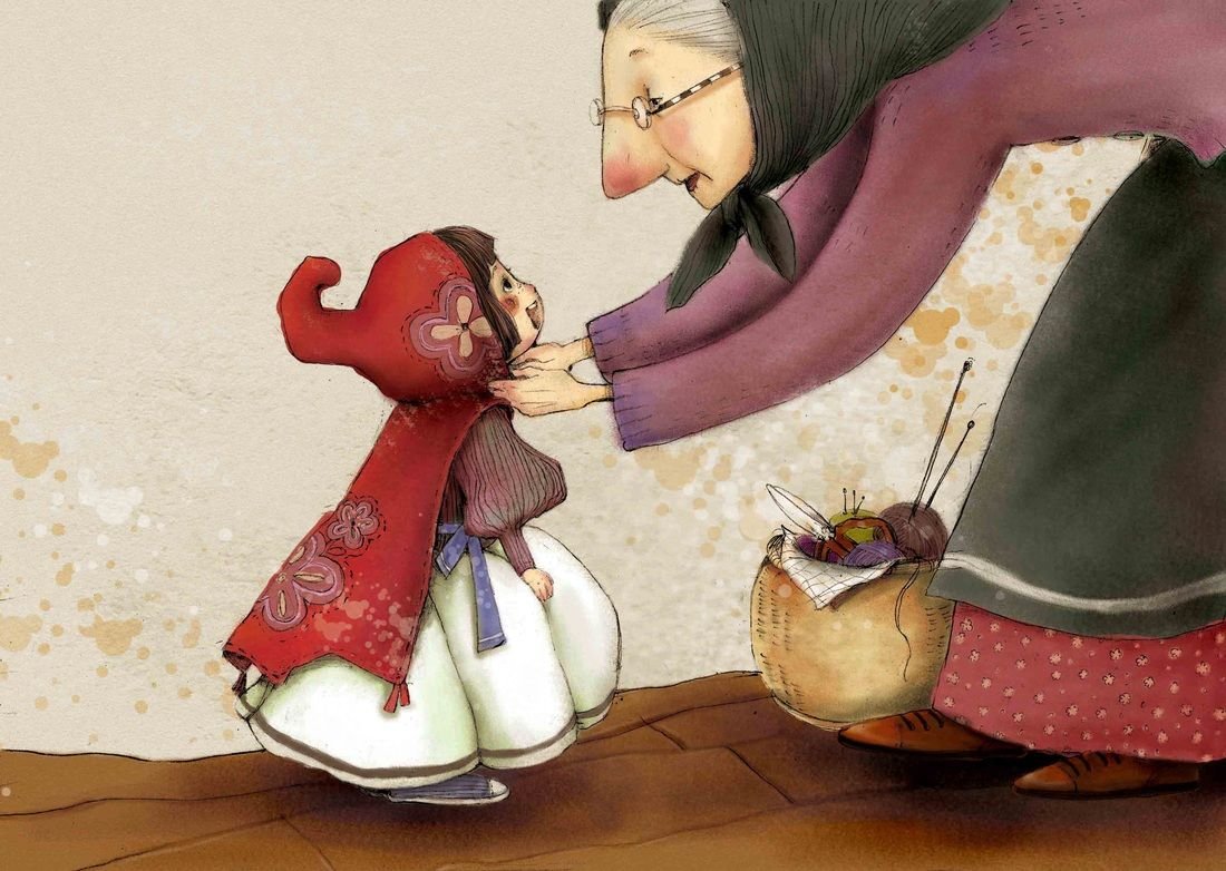 Красная шапочка и бабушка арт