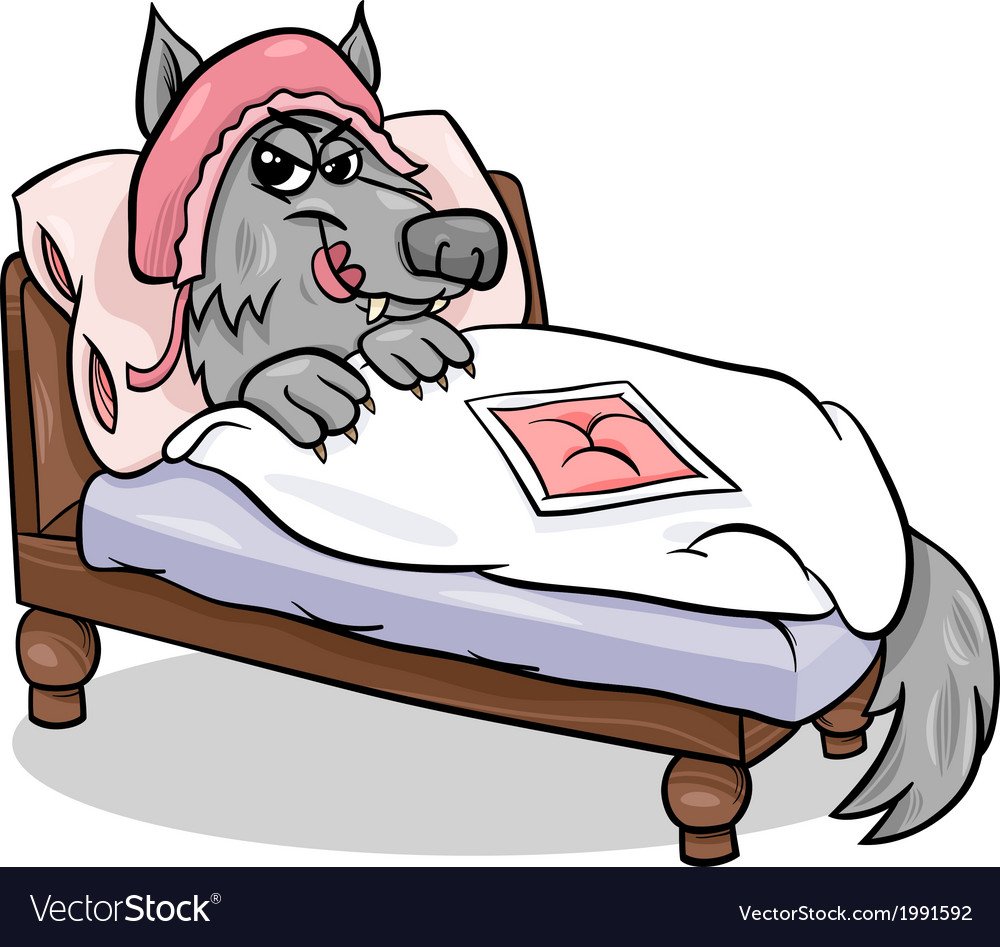 Волк в кровати бабушки