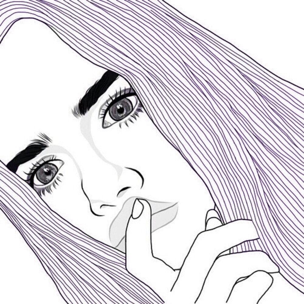 Мини рисунки для срисовки девочки