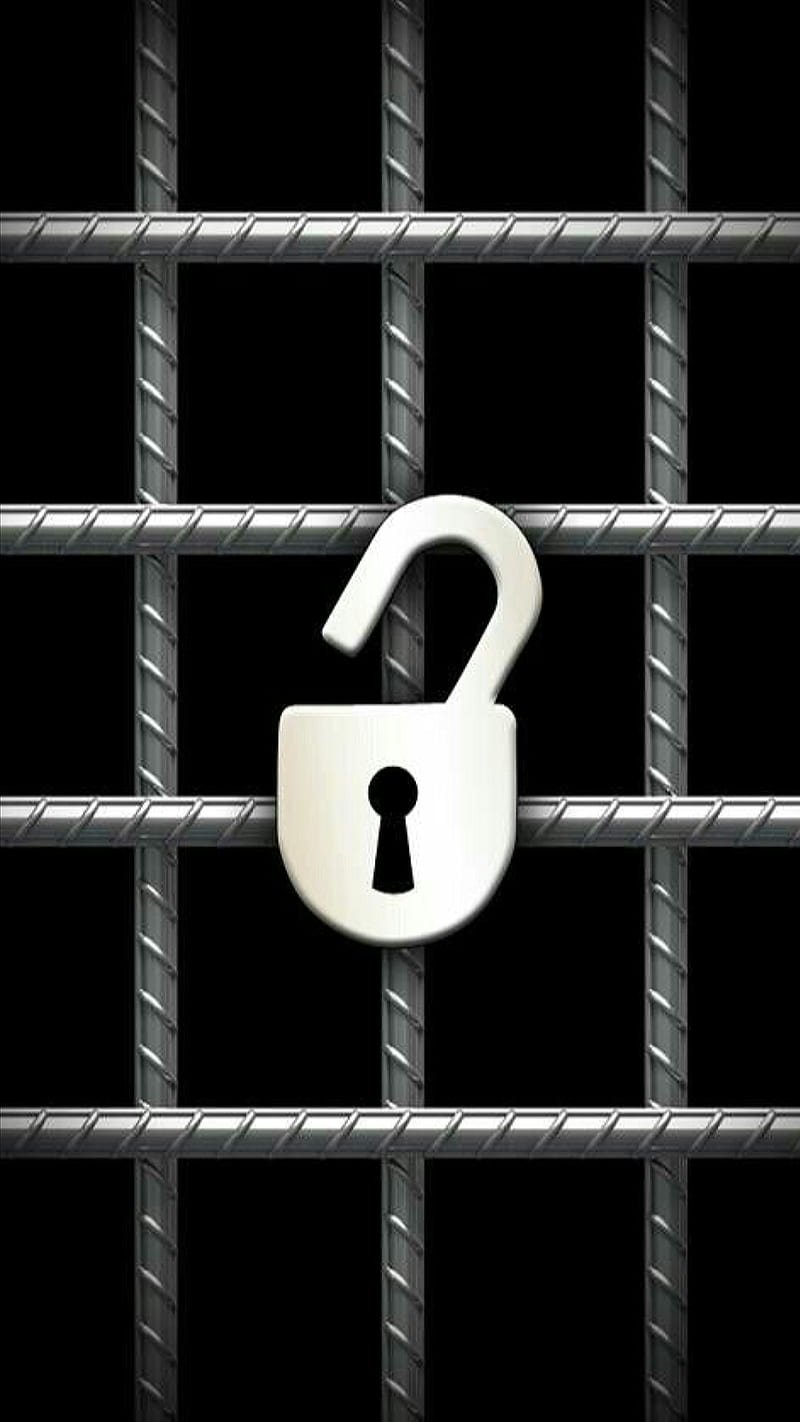 Висячий замок на сером фоне