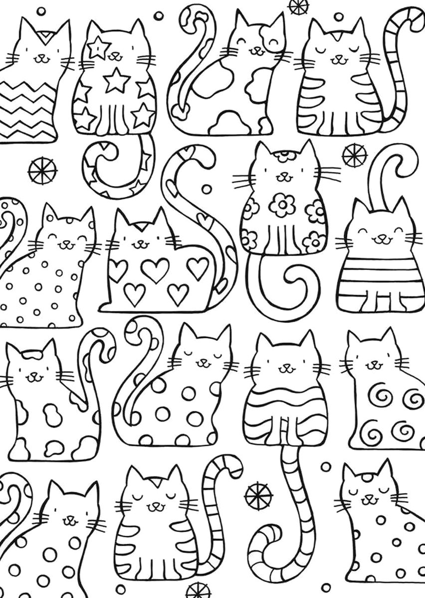 Раскраски коты