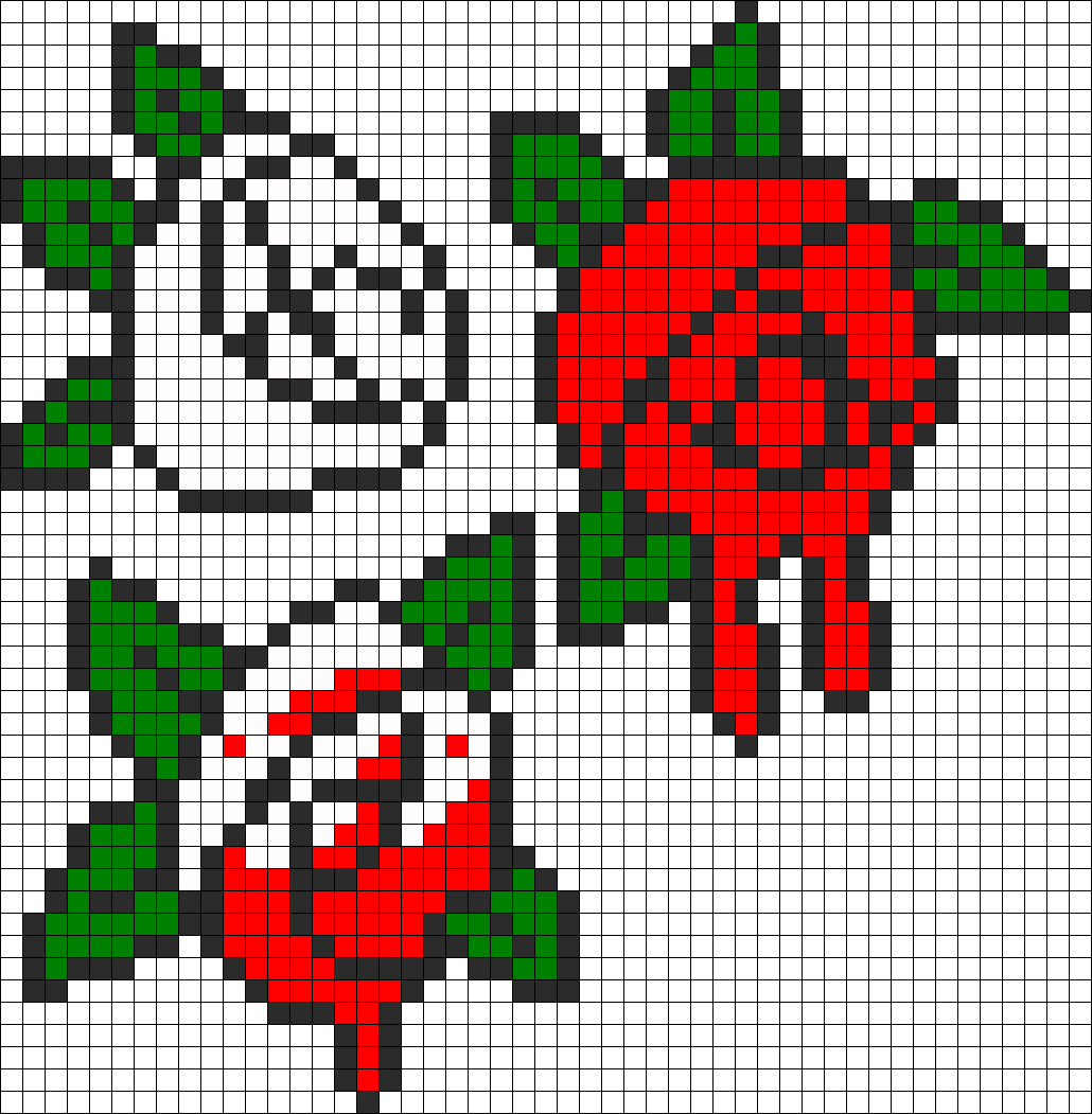 Рисование по клеткам цветок