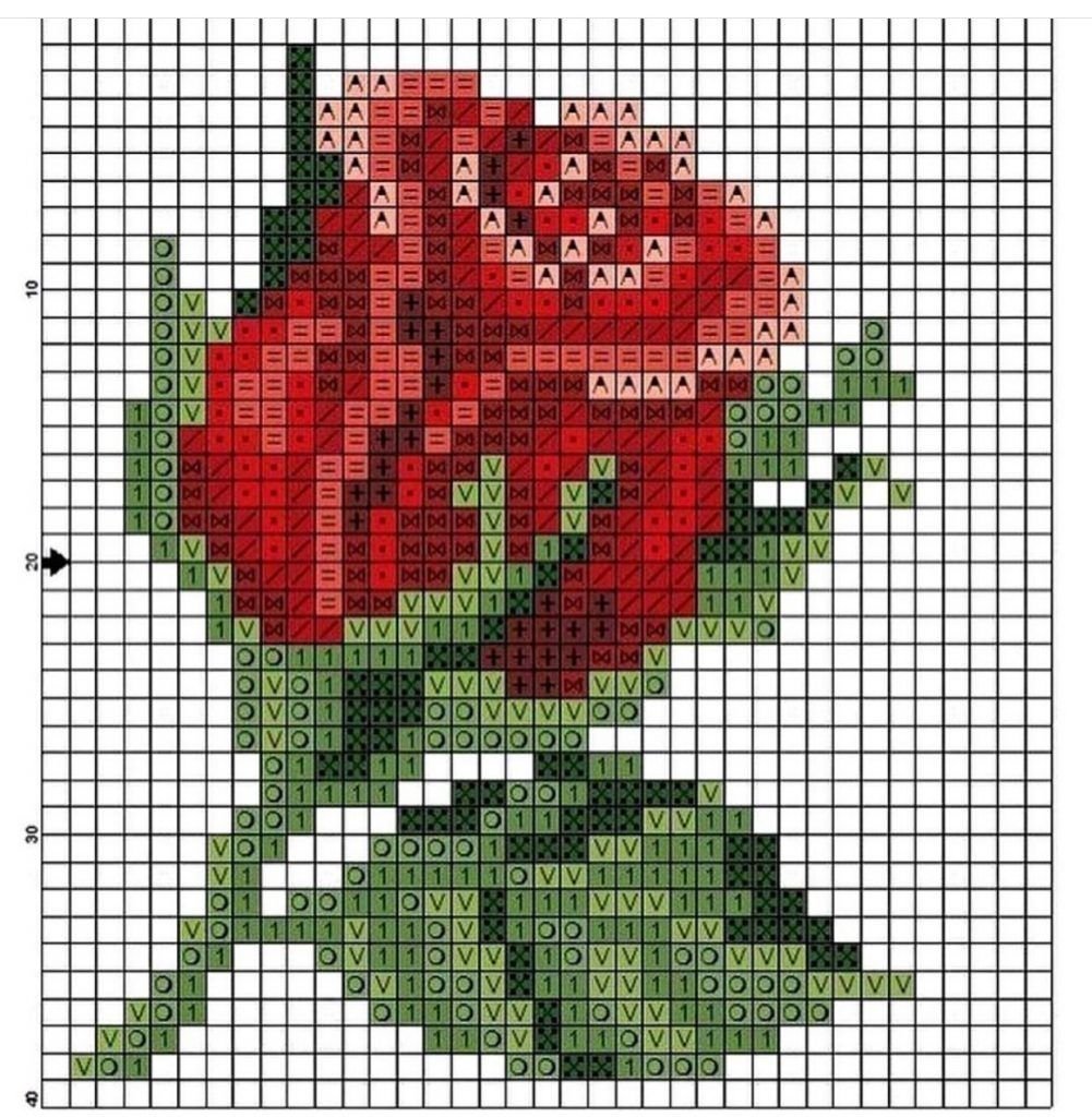 Цветочек по клеткам