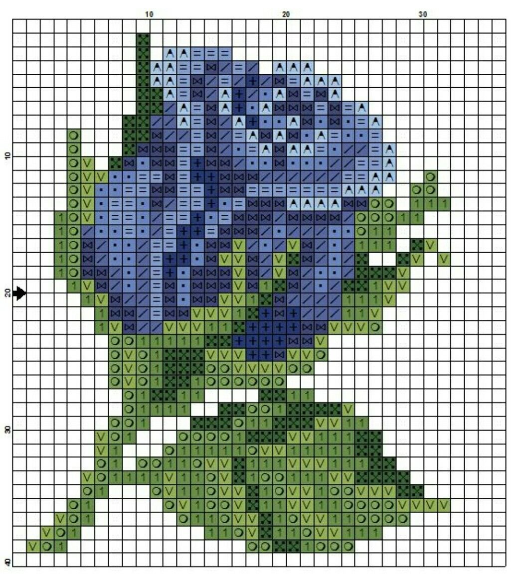 Рисование по клеткам цветок