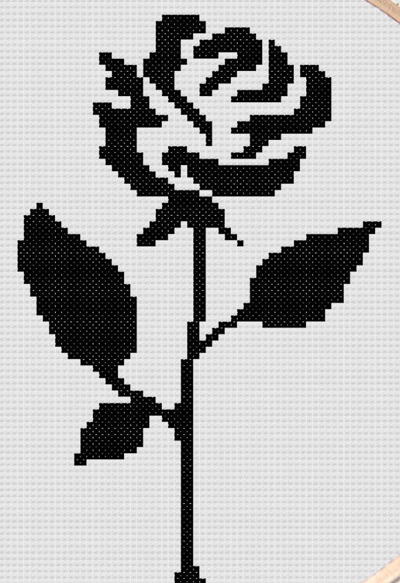 Цветы по клеточкам маленькие