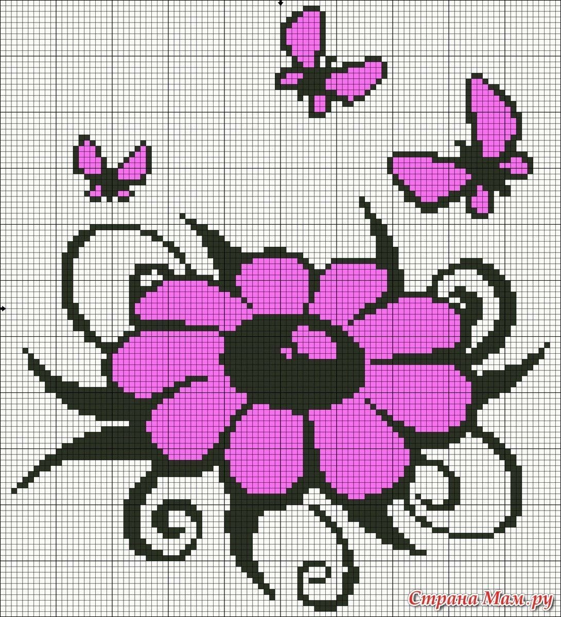 Цветок вышивка крестом лёгкий