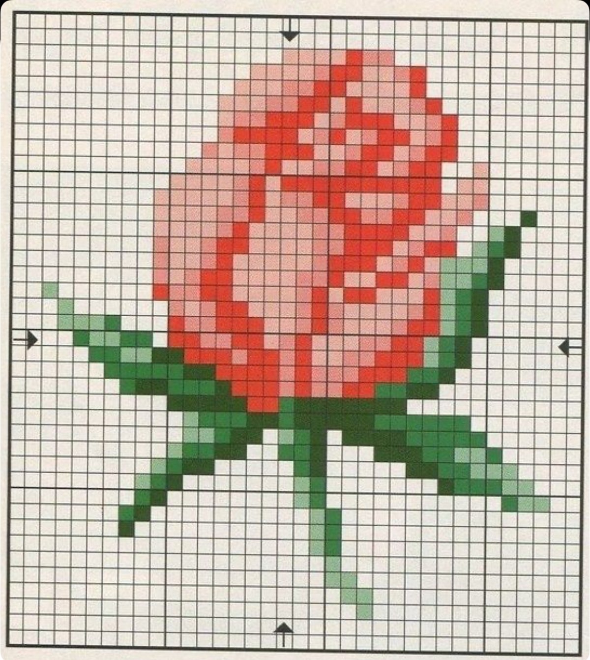 Вышивка крестом розы