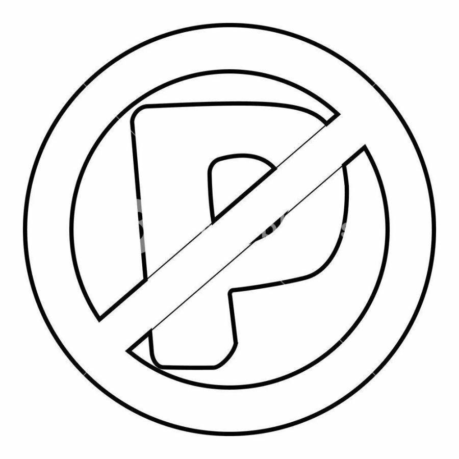 Дорожный знак остановка запрещена раскраска