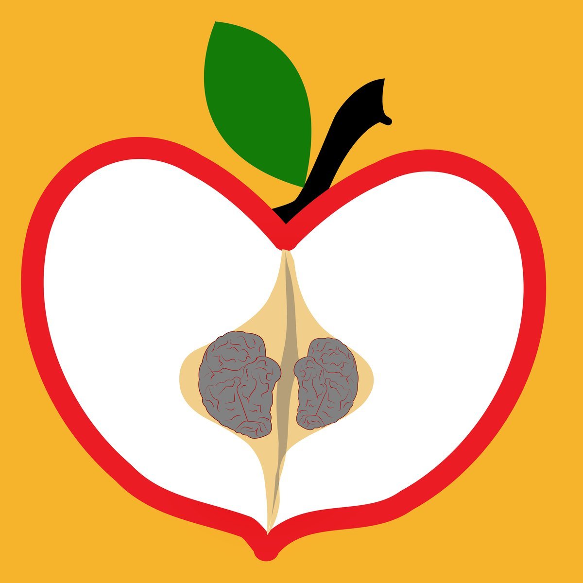 Сова похожая на половинку яблока