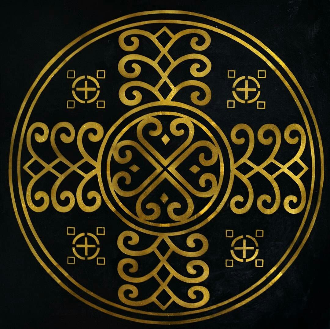 Шнуровидный Якутский орнамент