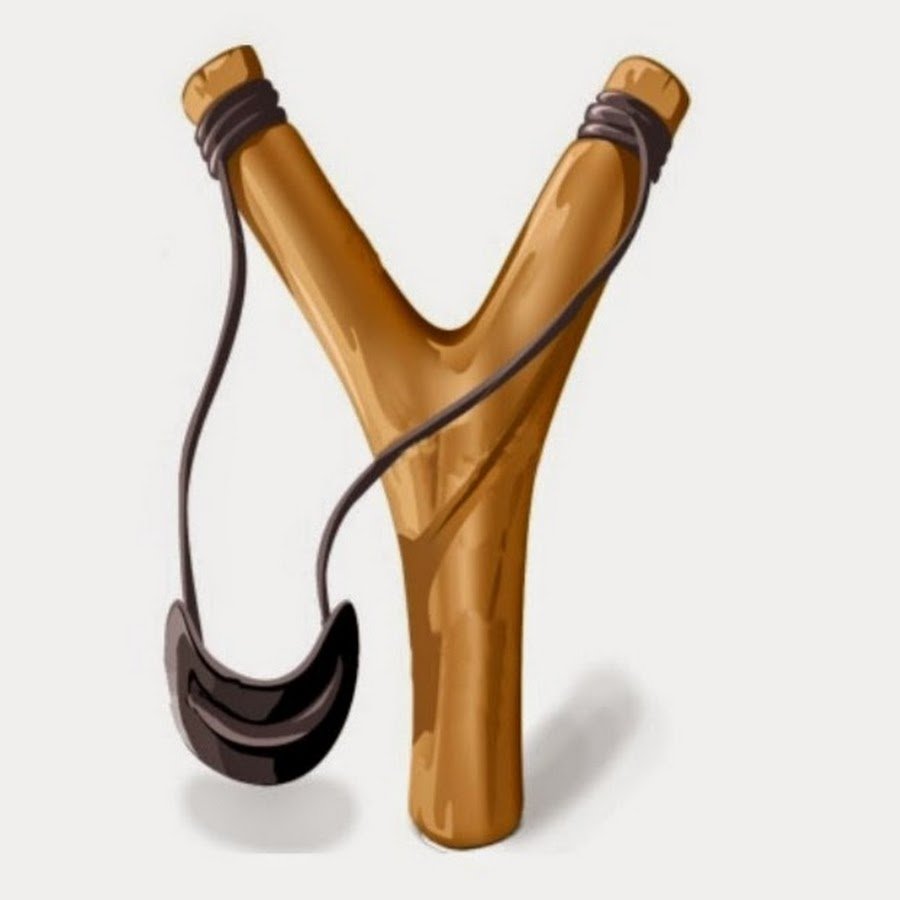 Рогатка на белом фоне