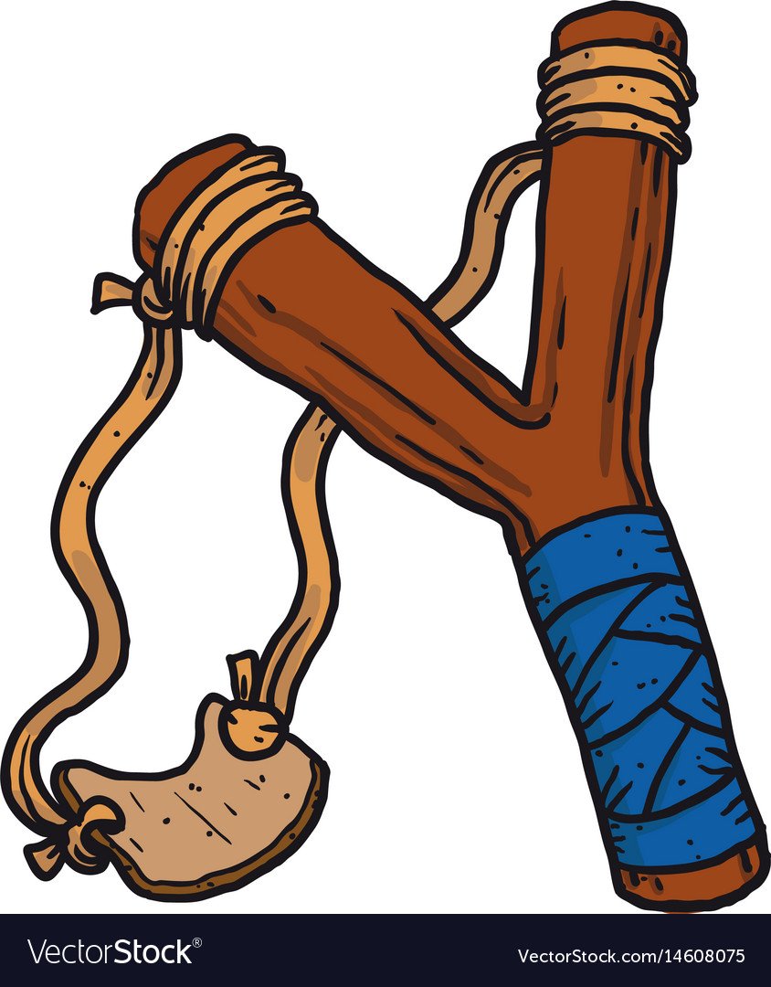 Рогатка на белом фоне