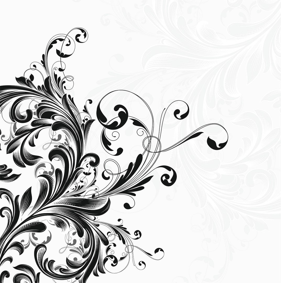 Белый фон с узорами