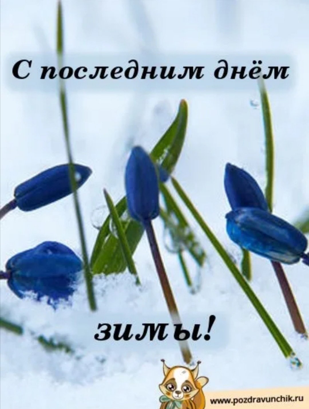 Поздравления с последним днем зимы