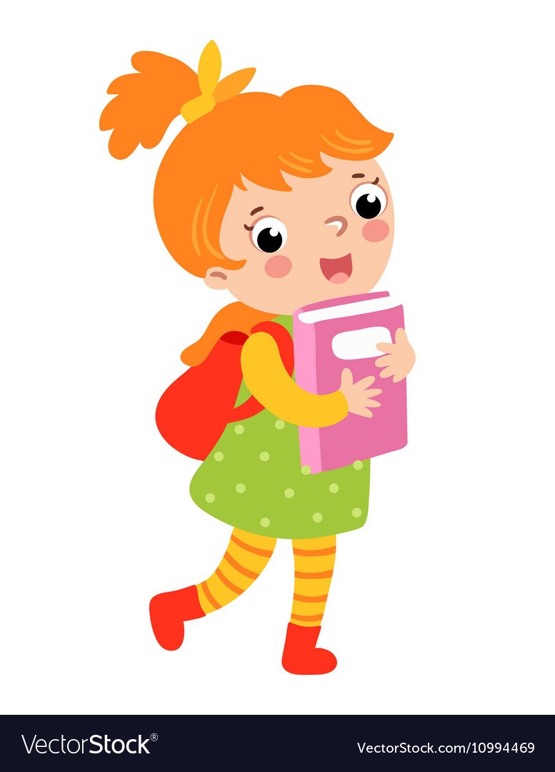 Девочка идет в школу