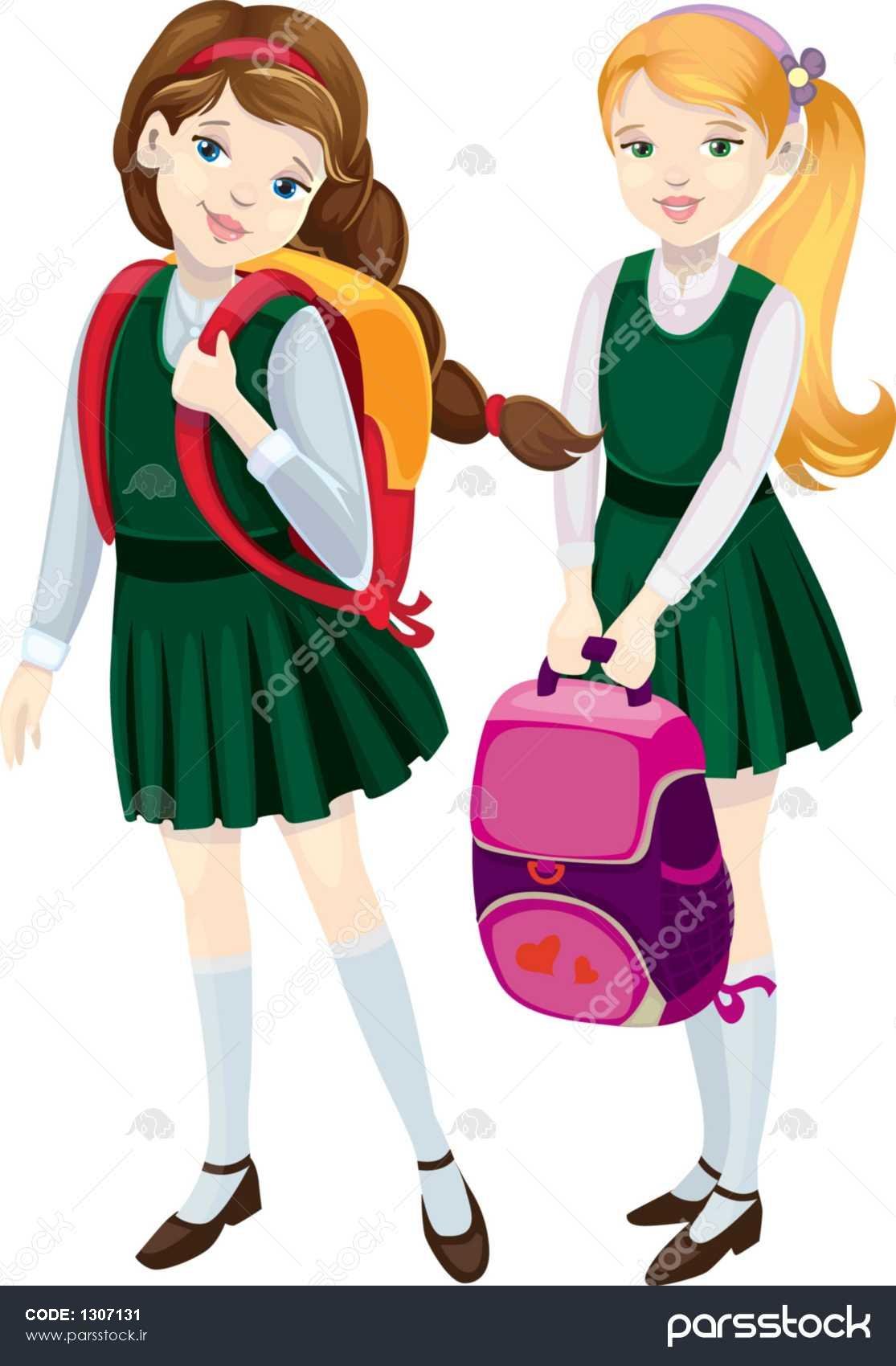 Дети в школьной форме вектор